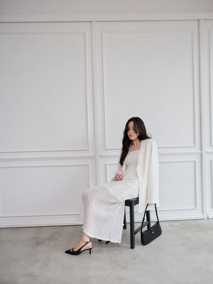 【SET】【Essential】Authentic jacket+総レースバックスリットスカート(2set)