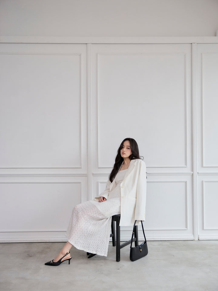 【SET】【Essential】Authentic jacket+総レースバックスリットスカート(2set)