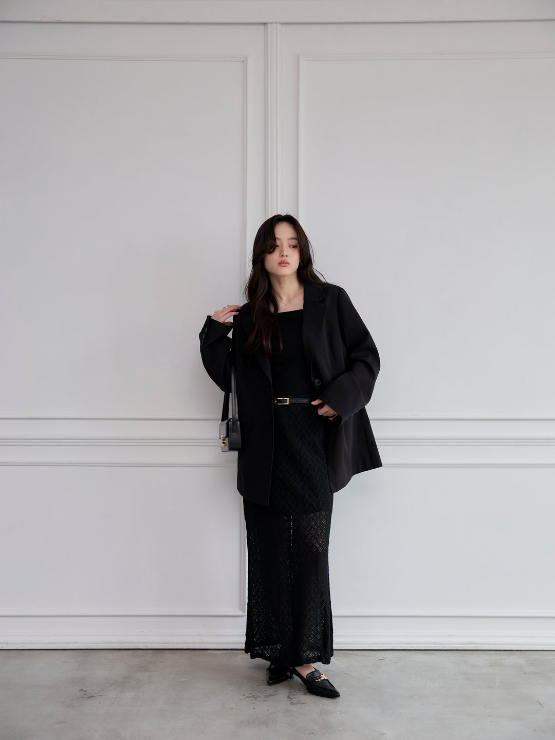 【SET】【Essential】Authentic jacket+総レースバックスリットスカート(2set)