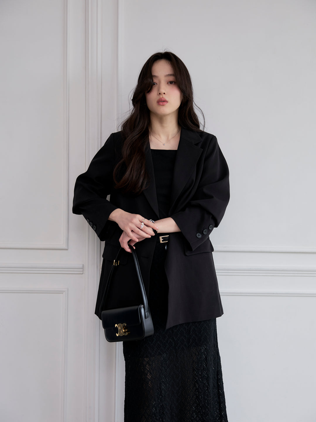 【SET】【Essential】Authentic jacket+総レースバックスリットスカート(2set)