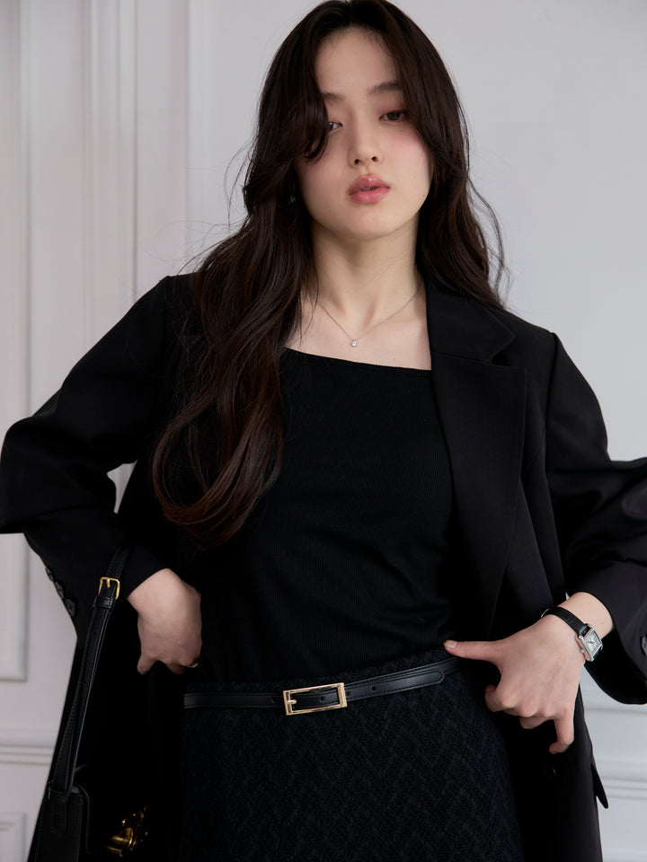 【SET】【Essential】Authentic jacket+総レースバックスリットスカート(2set)