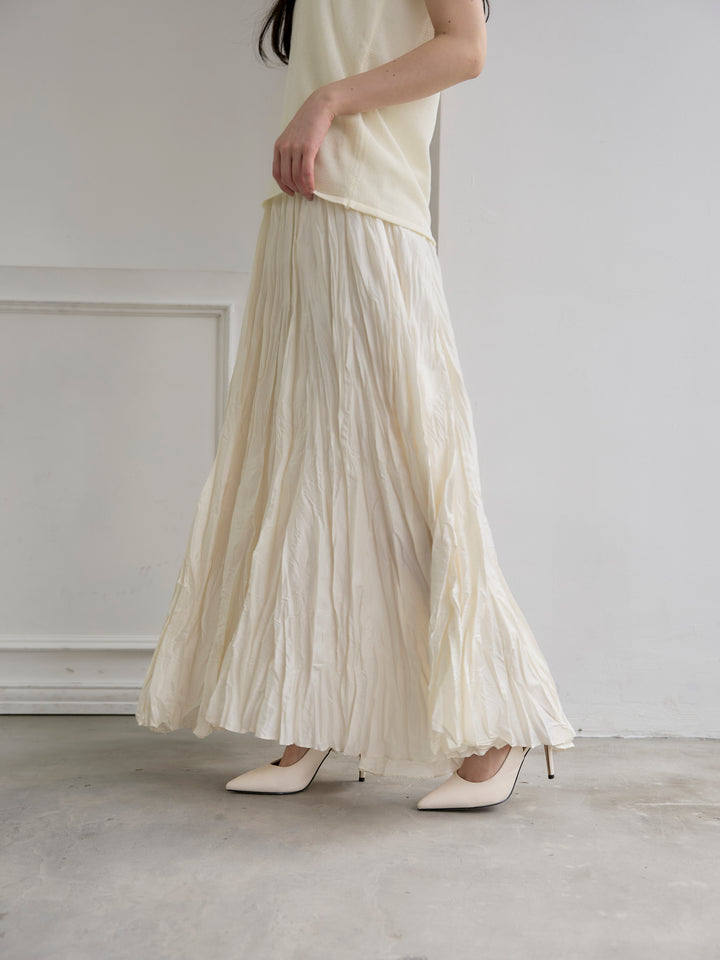 グロッシーワッシャープリーツスカート