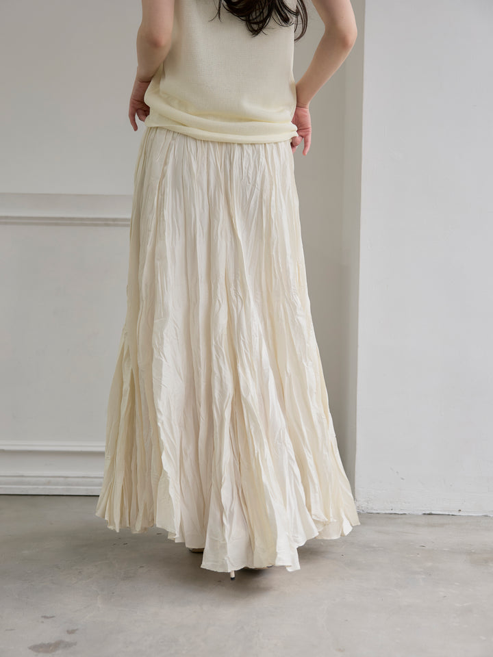 グロッシーワッシャープリーツスカート