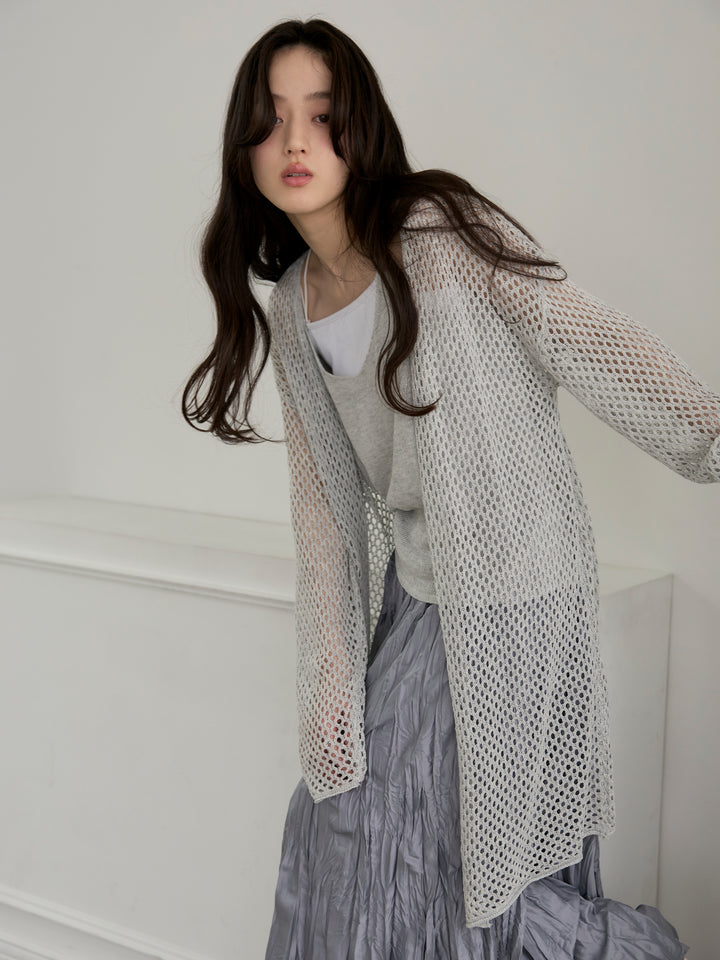 グロッシーワッシャープリーツスカート