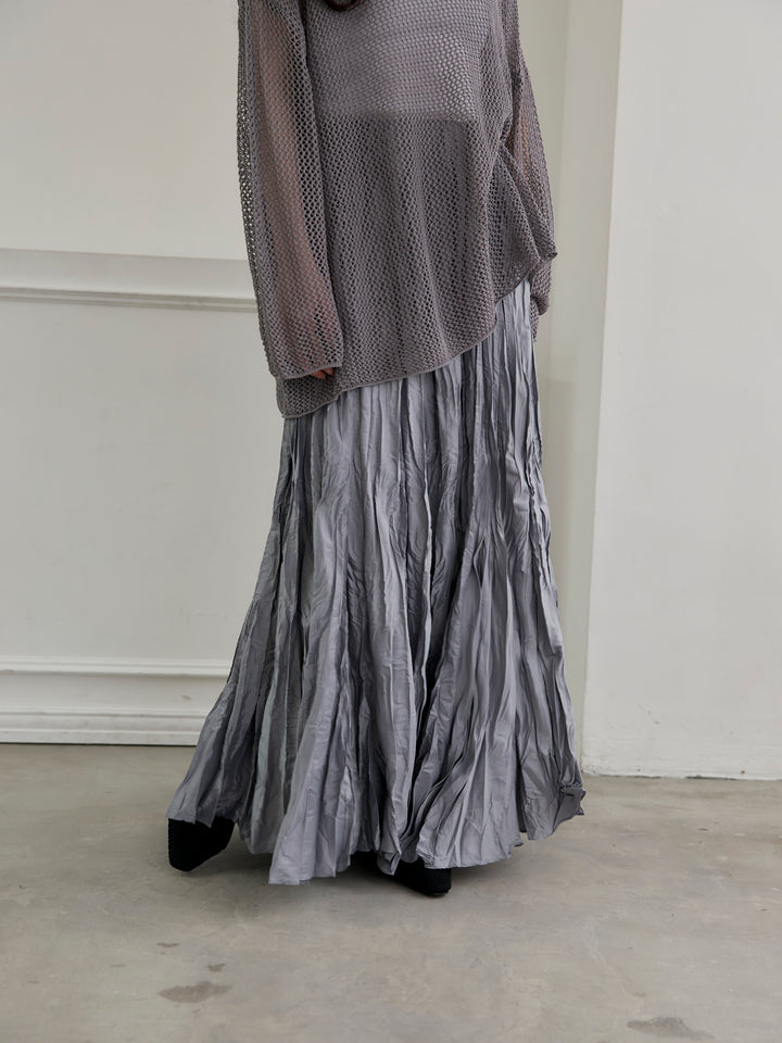グロッシーワッシャープリーツスカート