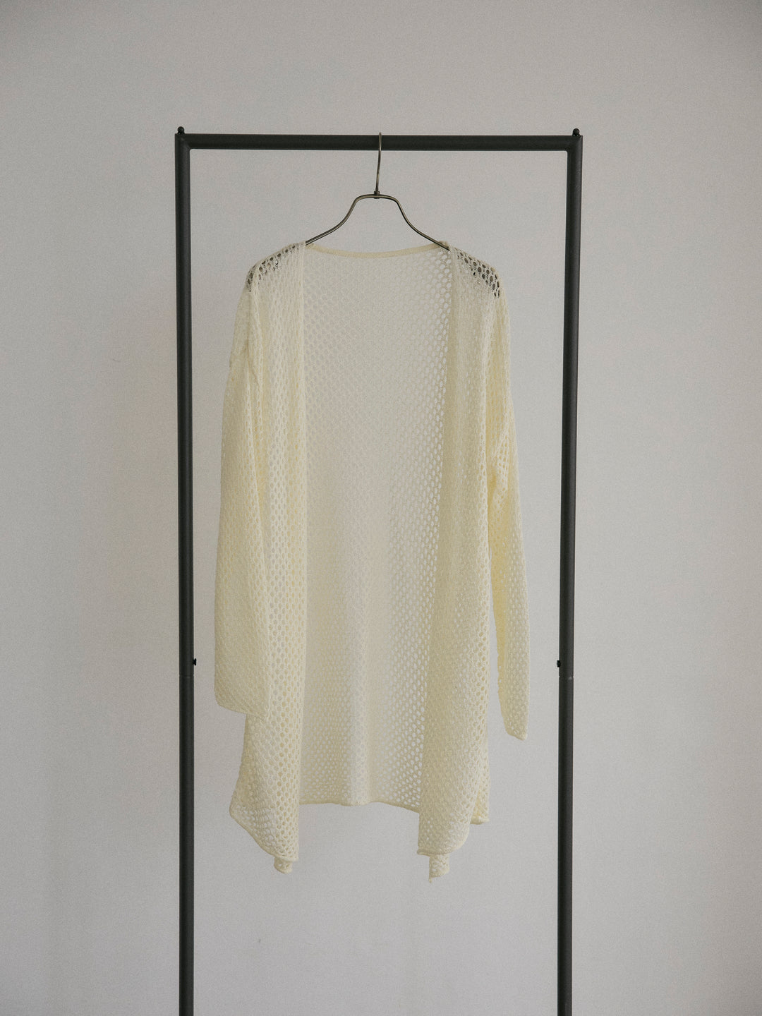 リネンタッチ透かし編みカーディガン&キャミソールSET