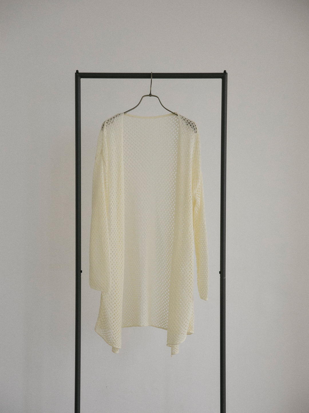 リネンタッチ透かし編みカーディガン&キャミソールSET