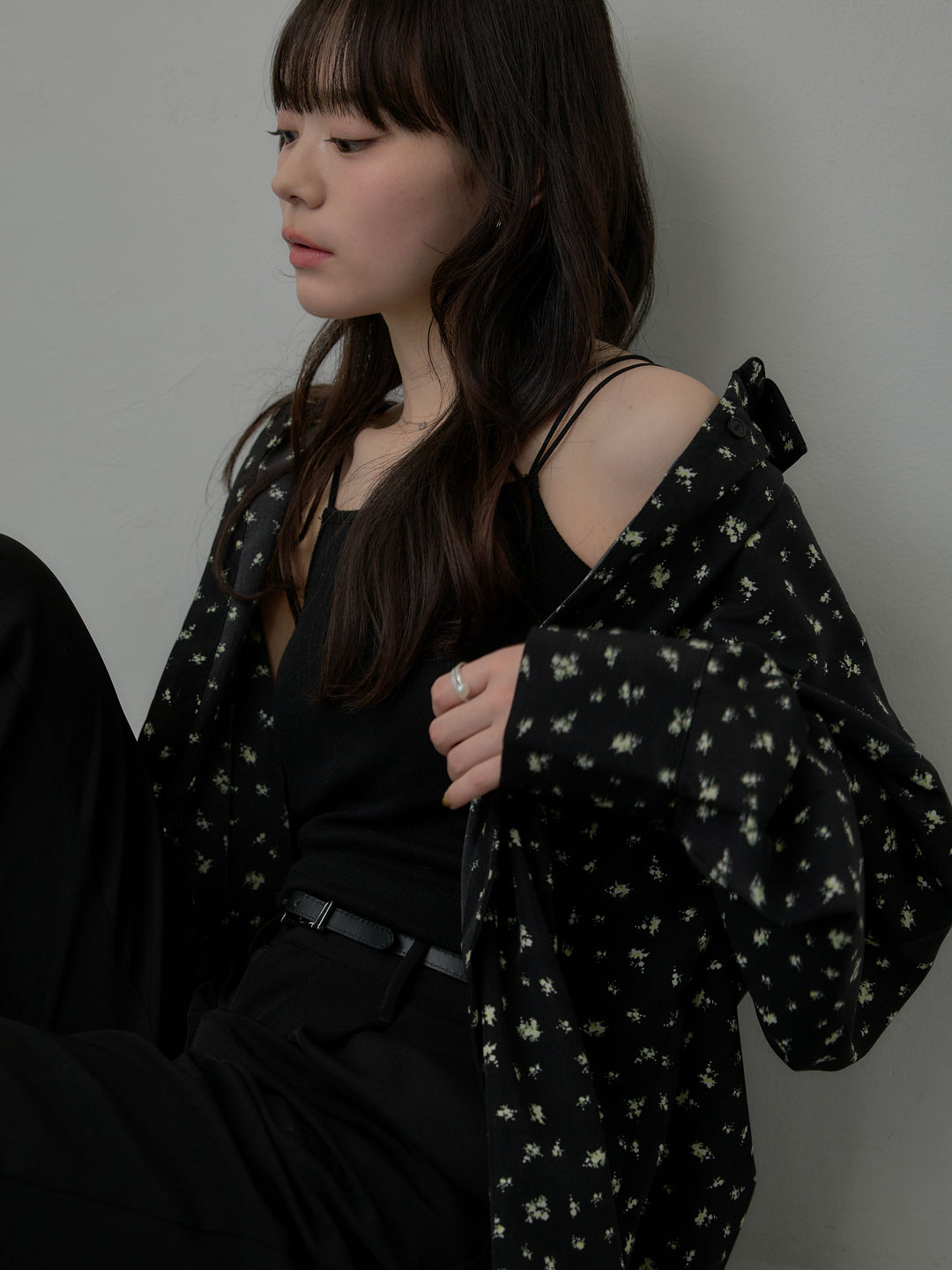 エステルツイルセミフレアパンツ