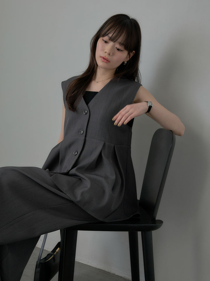 ウエスト配色ツイルパンツ