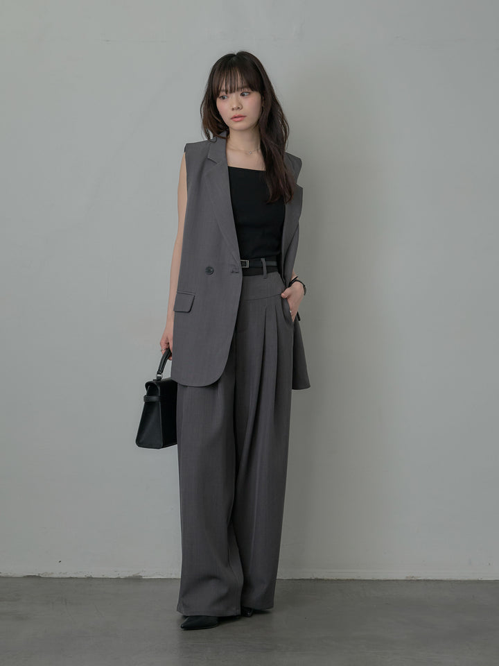 テーラードノースリーブベスト