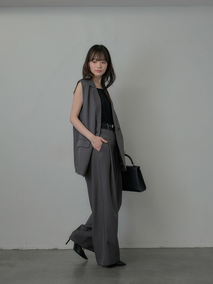 テーラードノースリーブベスト