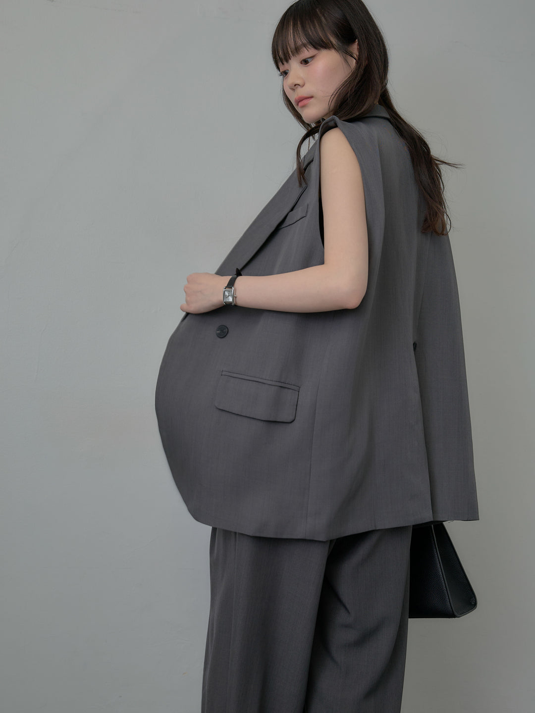 テーラードノースリーブベスト