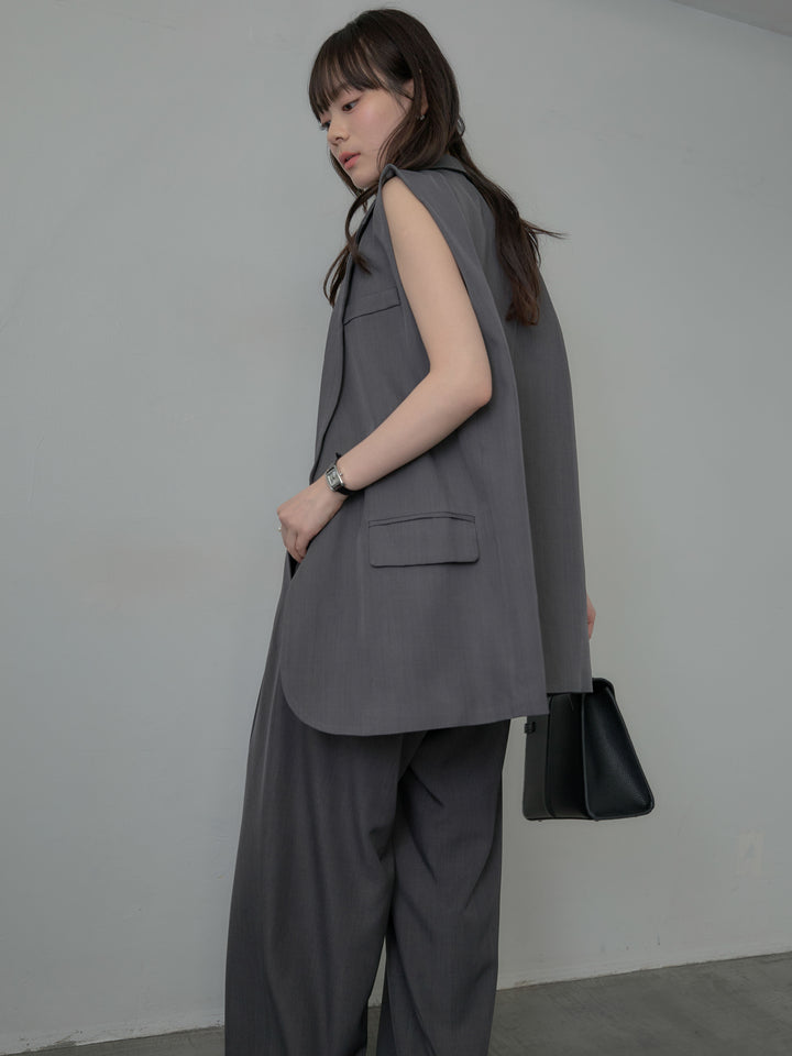 テーラードノースリーブベスト