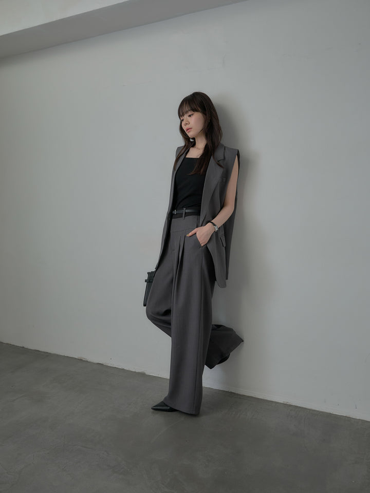 テーラードノースリーブベスト