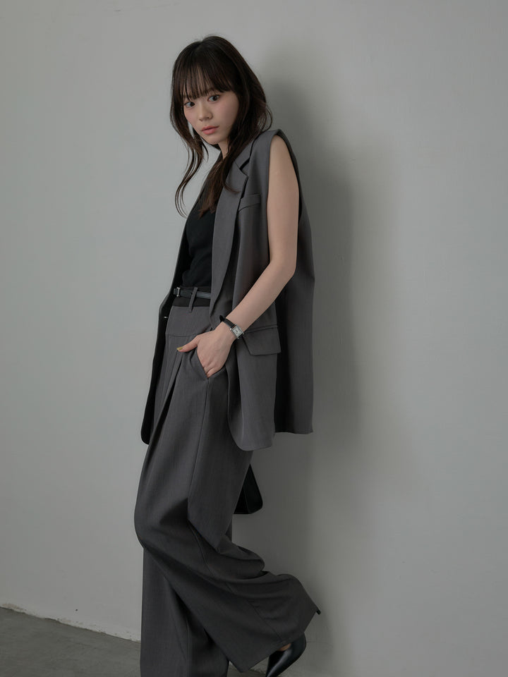 テーラードノースリーブベスト