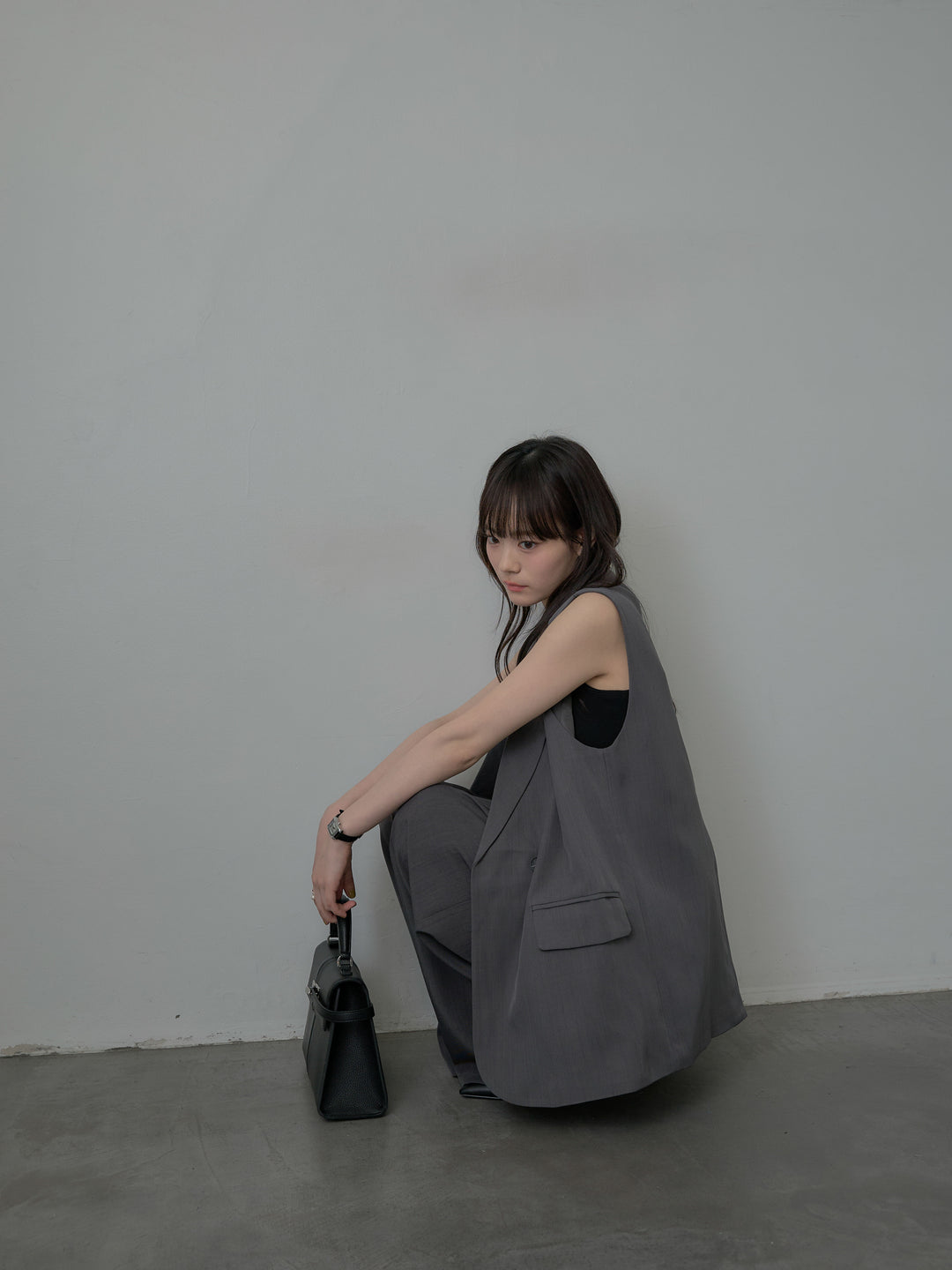 テーラードノースリーブベスト