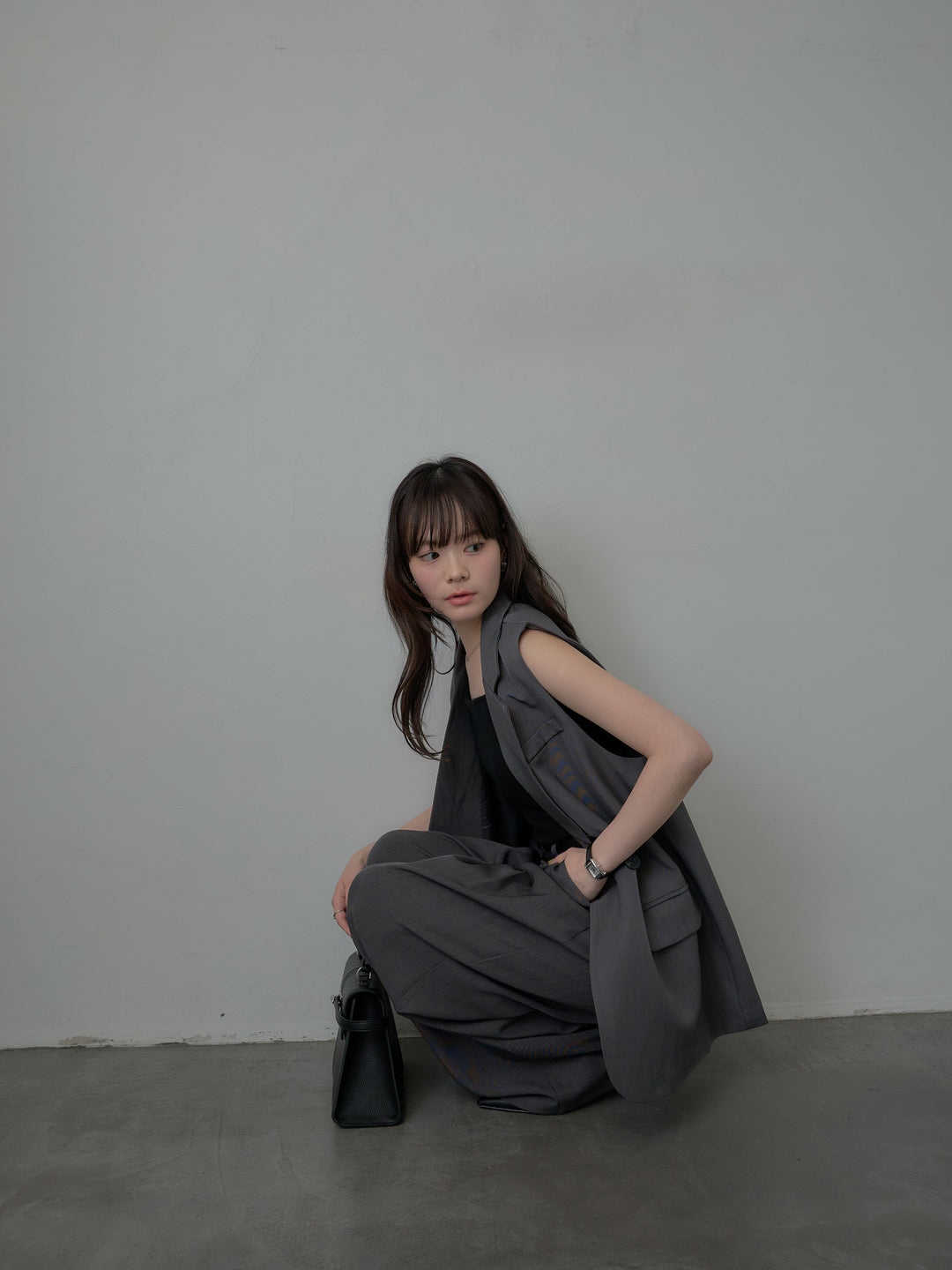 テーラードノースリーブベスト