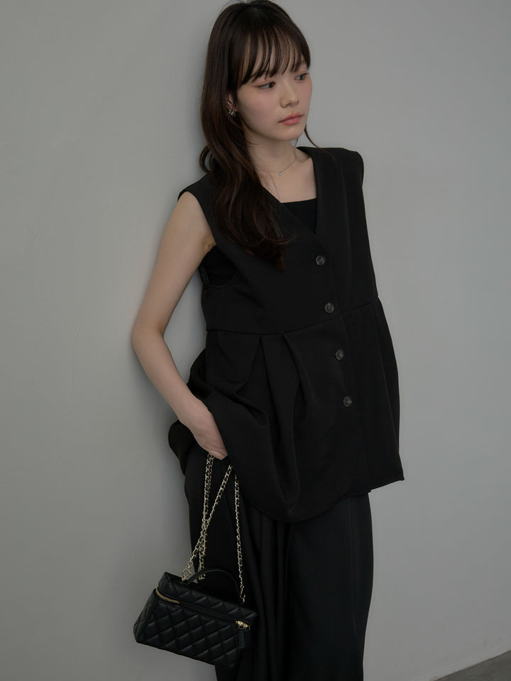 ウエスト配色ツイルパンツ