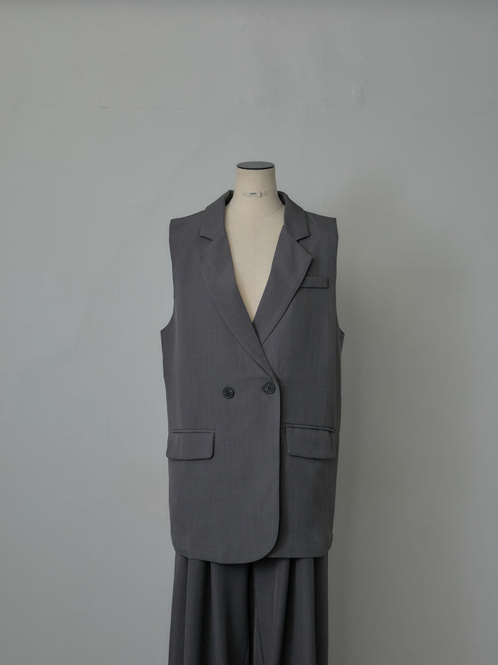 テーラードノースリーブベスト