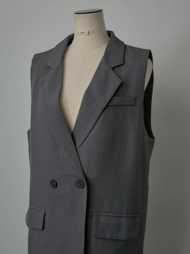 テーラードノースリーブベスト