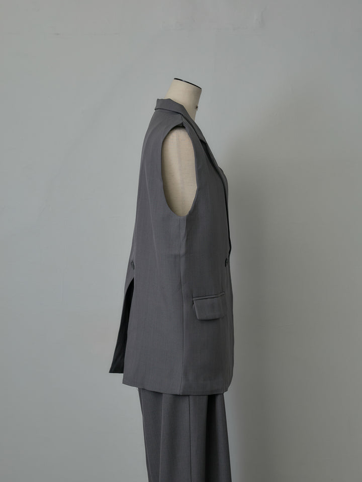 テーラードノースリーブベスト