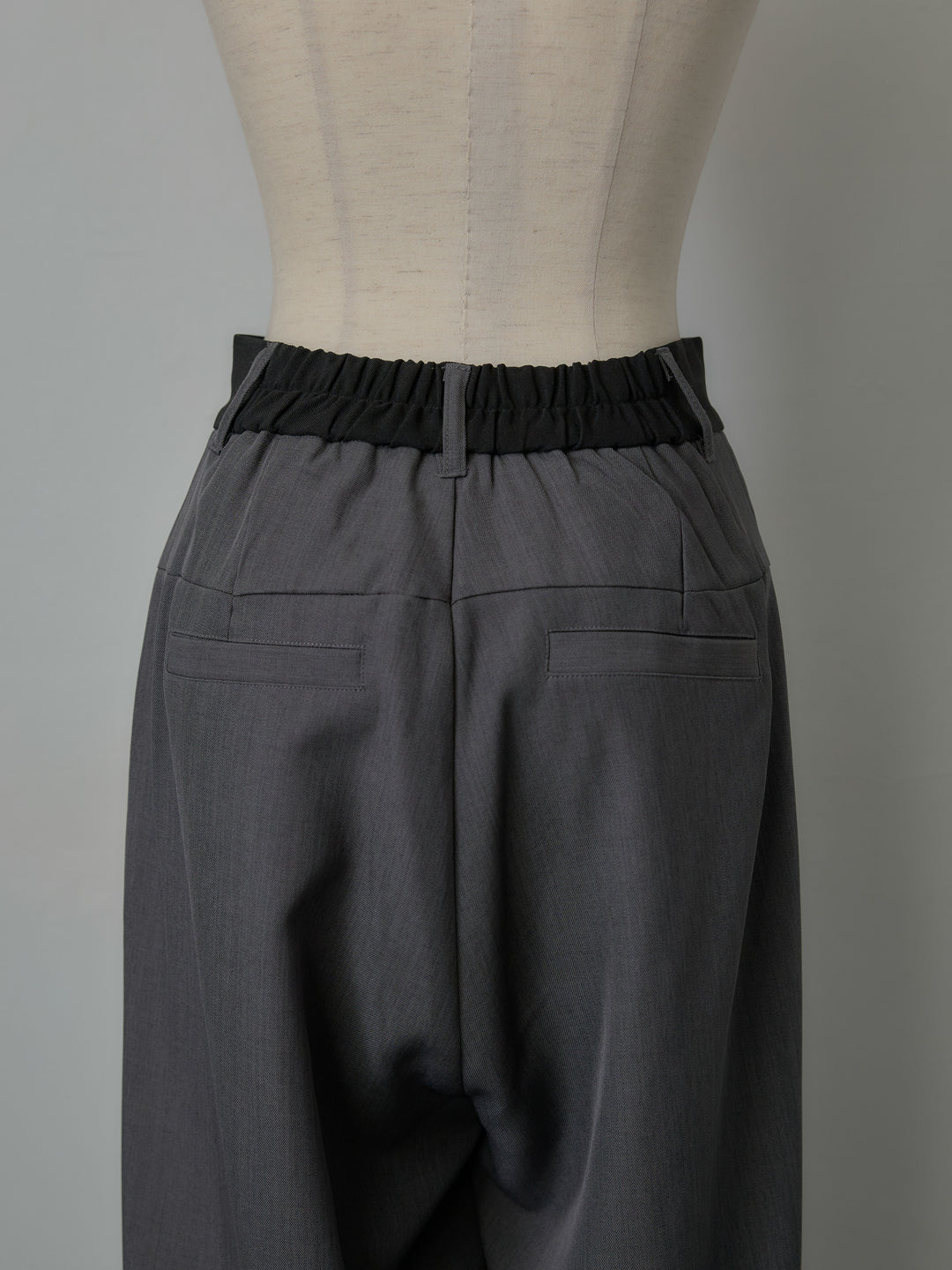 ウエスト配色ツイルパンツ