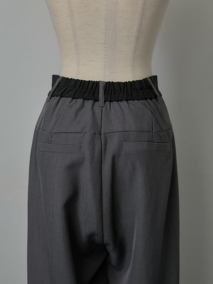 ウエスト配色ツイルパンツ