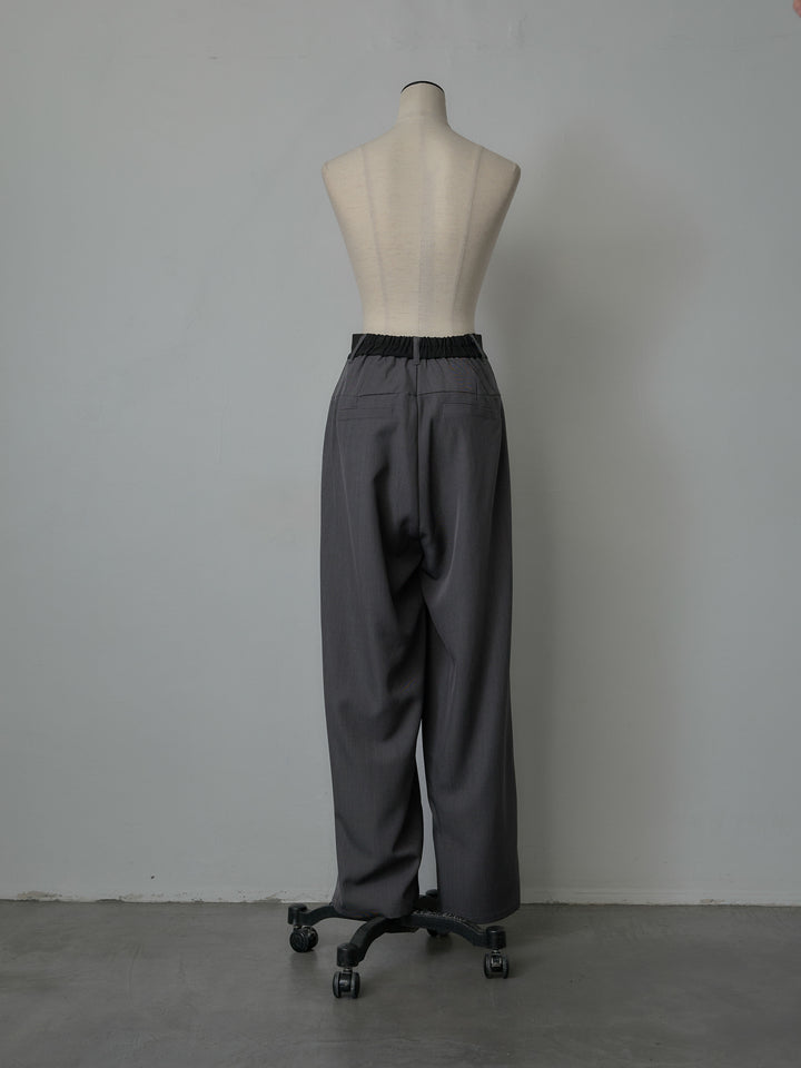 ウエスト配色ツイルパンツ