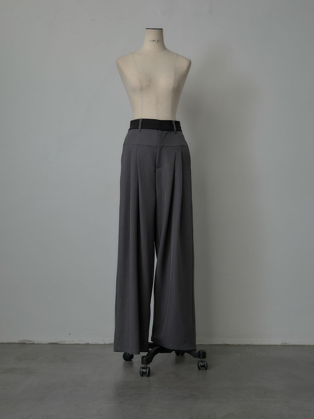 ウエスト配色ツイルパンツ