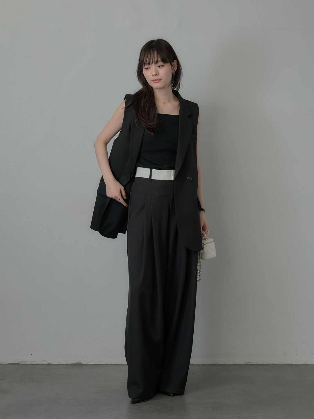 テーラードノースリーブベスト