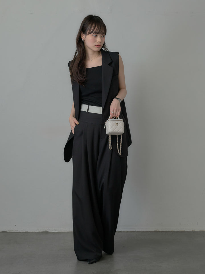 テーラードノースリーブベスト