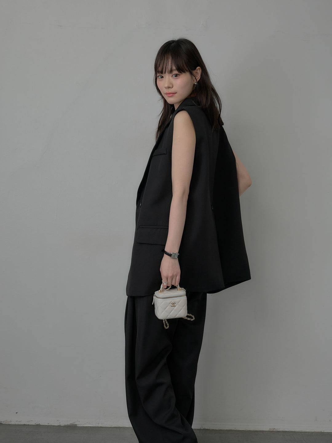 テーラードノースリーブベスト