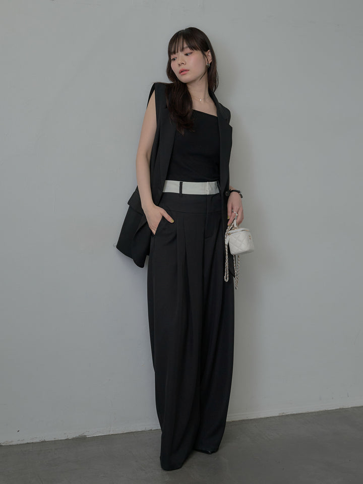 テーラードノースリーブベスト