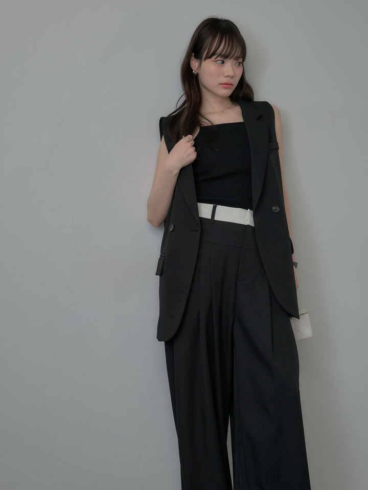 テーラードノースリーブベスト