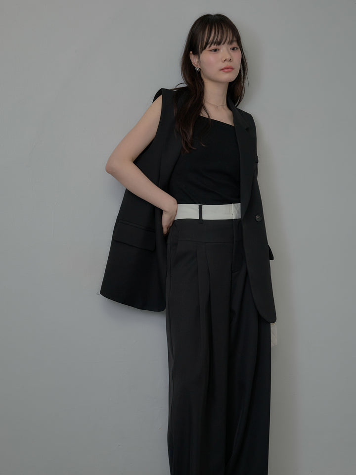 テーラードノースリーブベスト