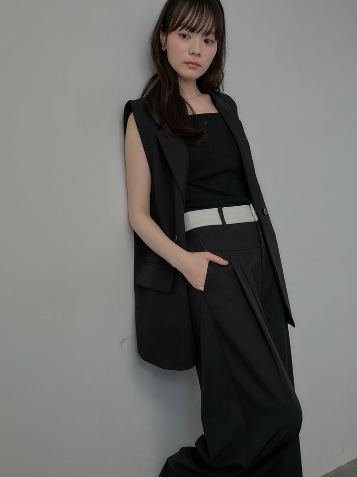 テーラードノースリーブベスト