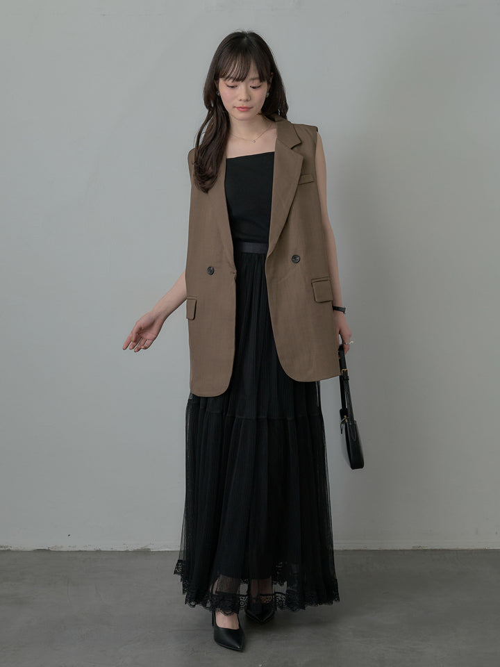 テーラードノースリーブベスト