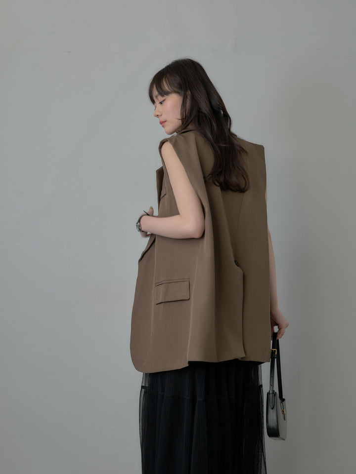 テーラードノースリーブベスト