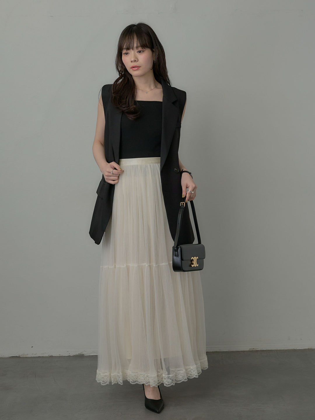 テーラードノースリーブベスト