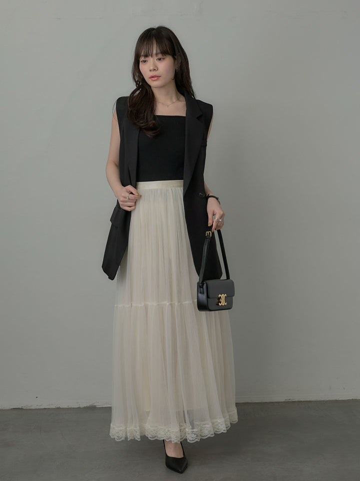 テーラードノースリーブベスト