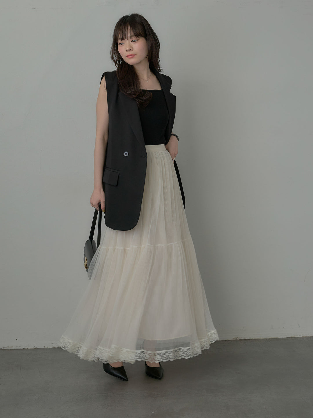 テーラードノースリーブベスト