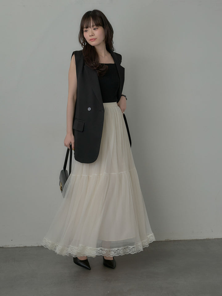 テーラードノースリーブベスト