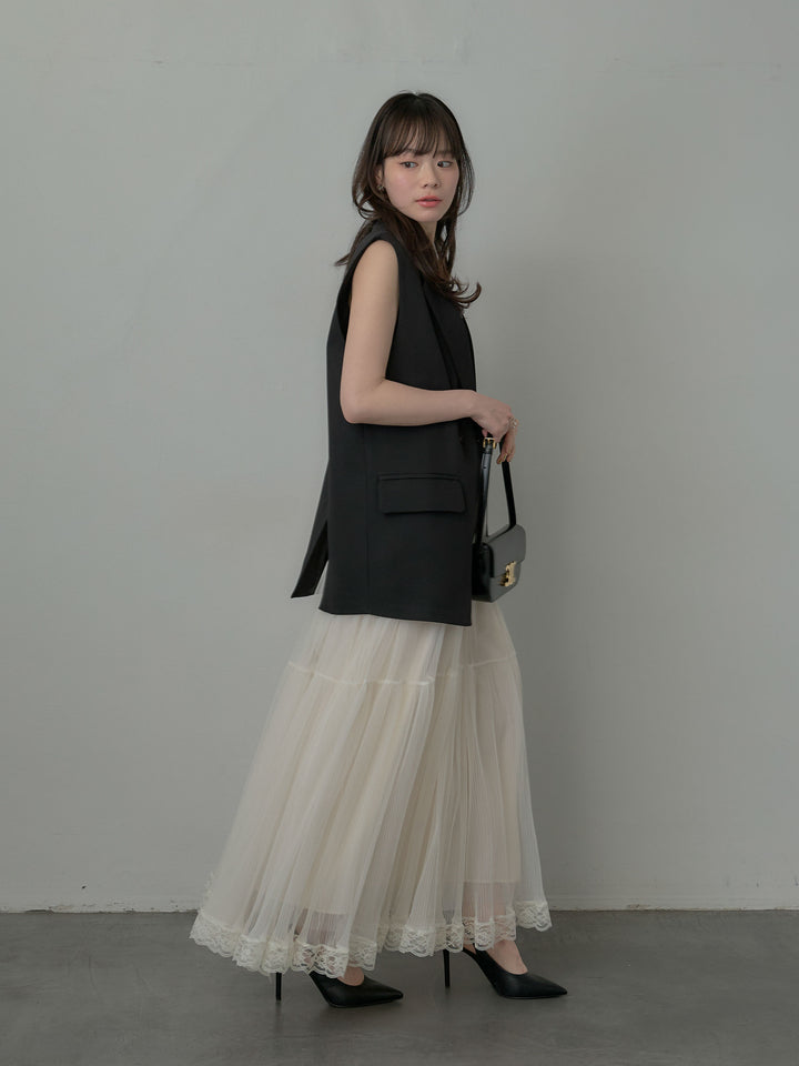 テーラードノースリーブベスト