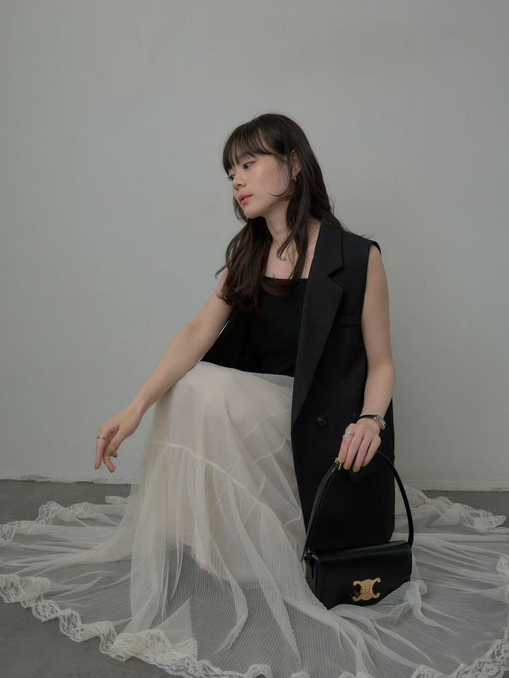 テーラードノースリーブベスト