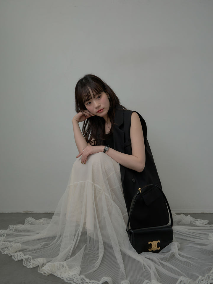 テーラードノースリーブベスト