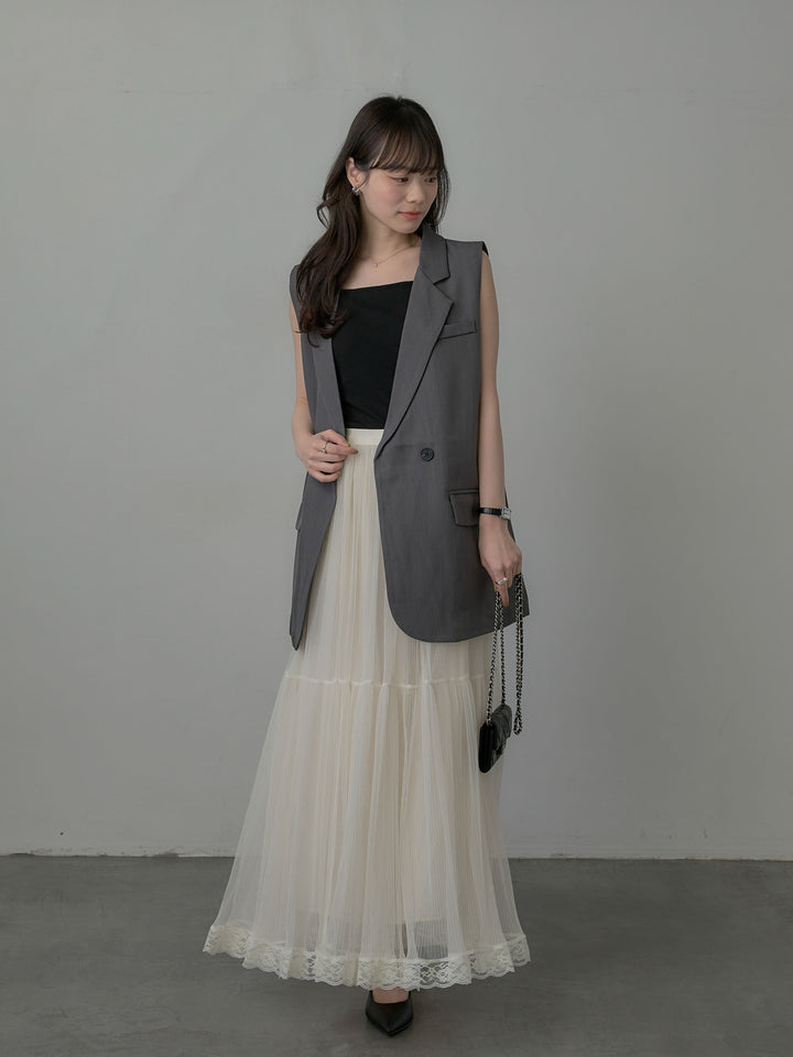 テーラードノースリーブベスト