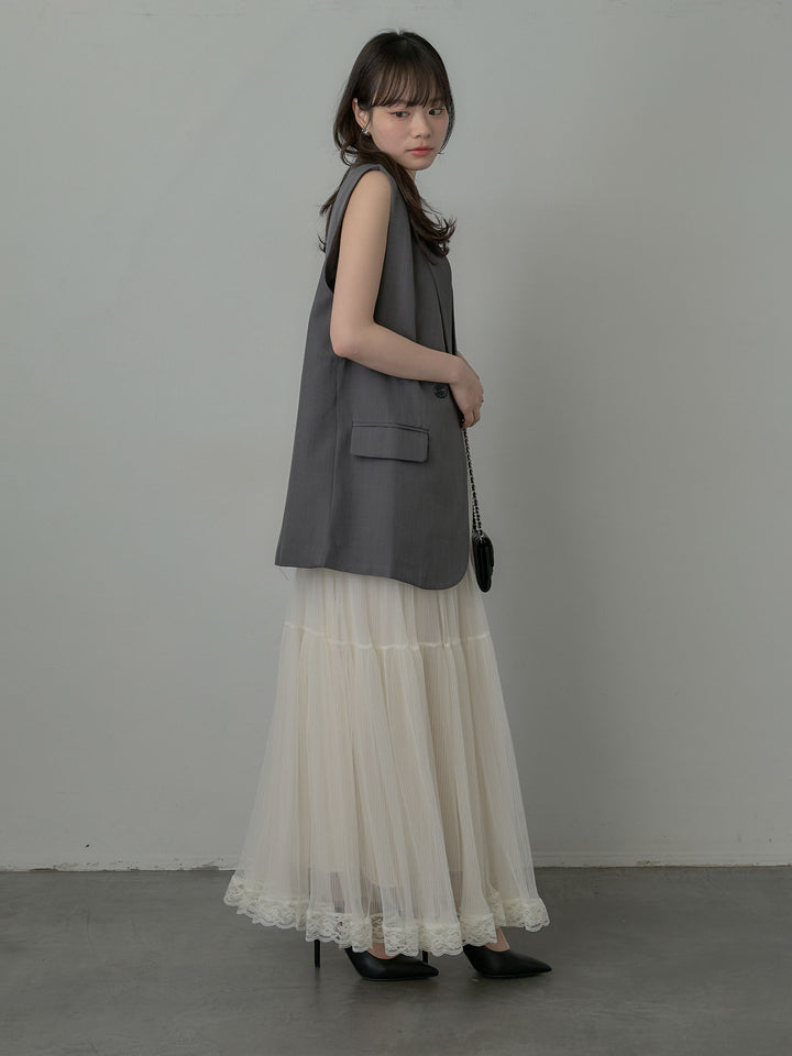 テーラードノースリーブベスト