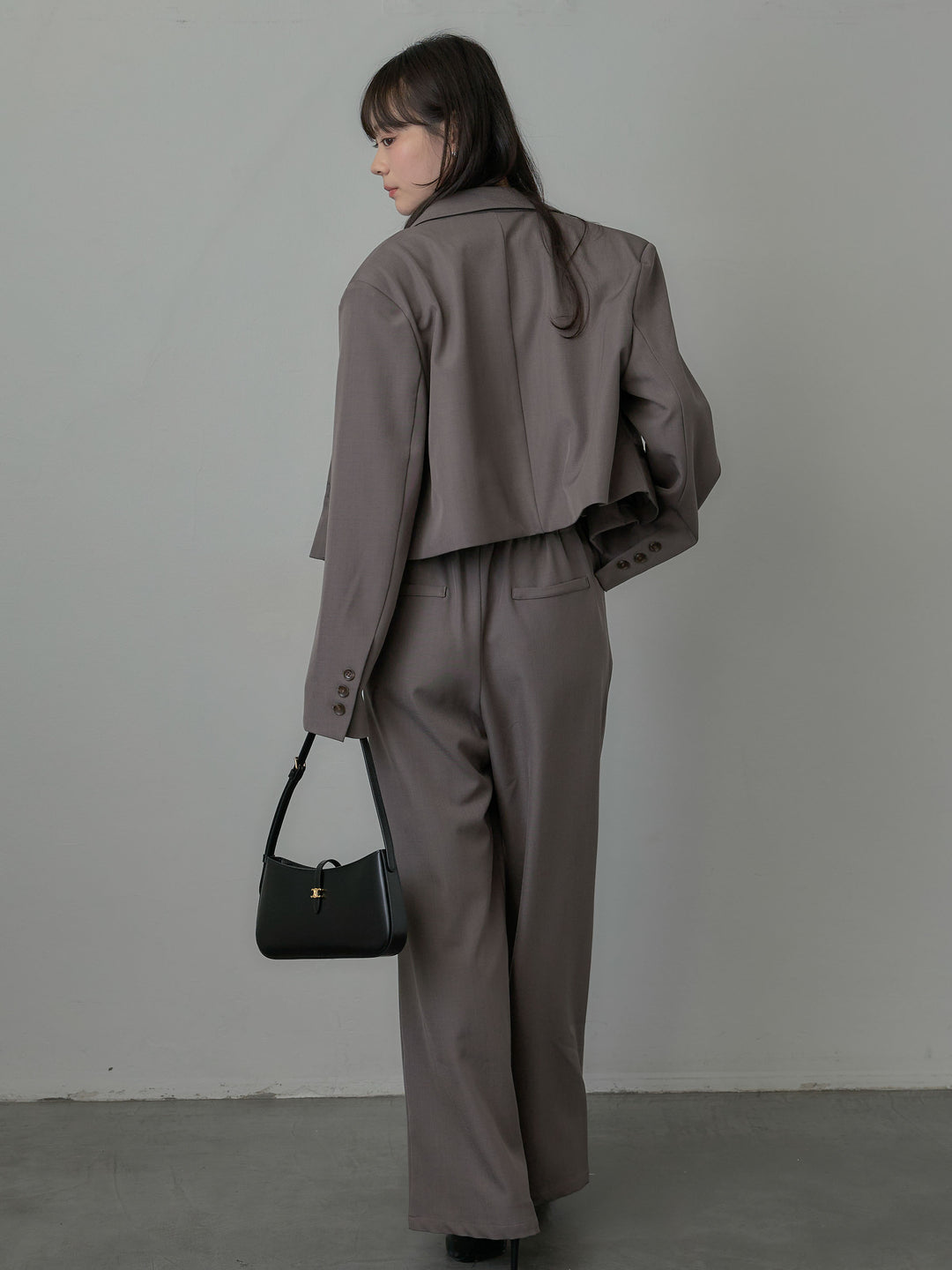 スーツ地イージータックパンツ