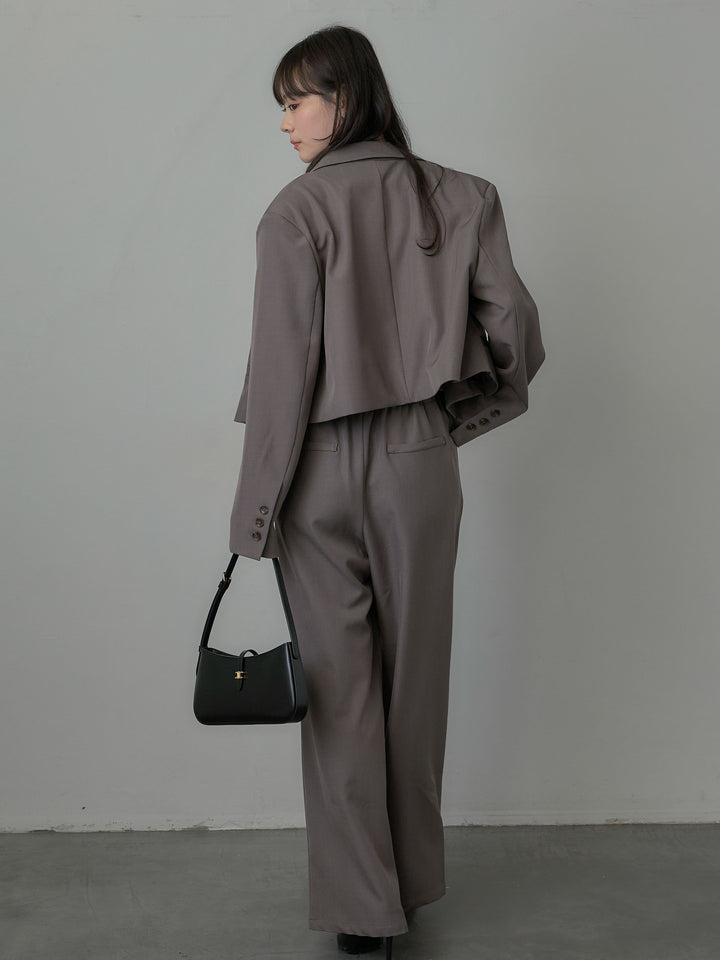 スーツ地イージータックパンツ