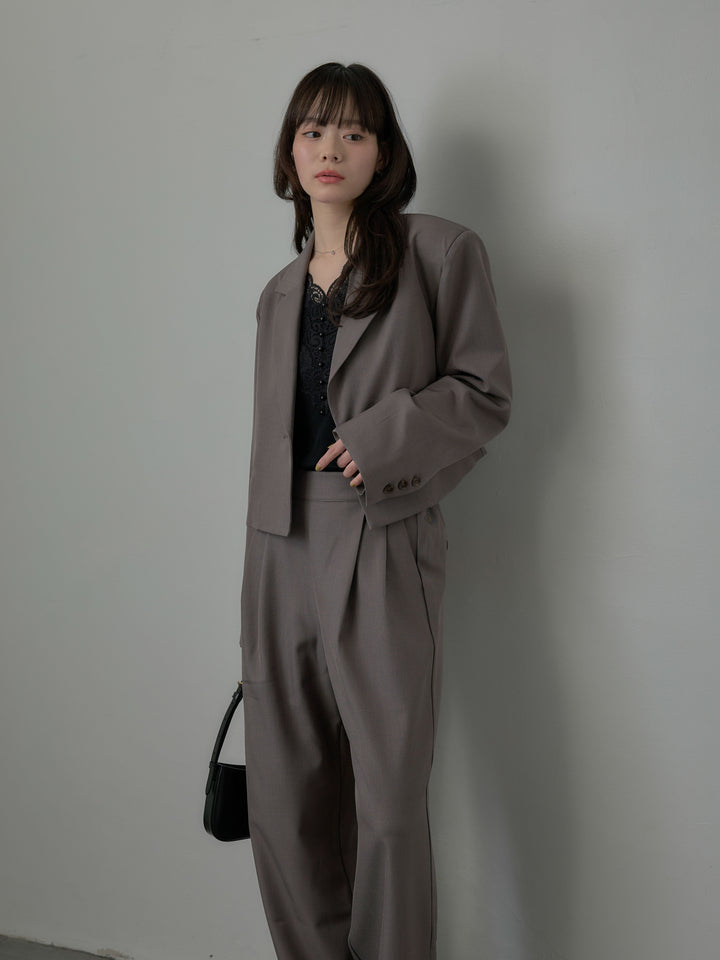 スーツ地イージータックパンツ